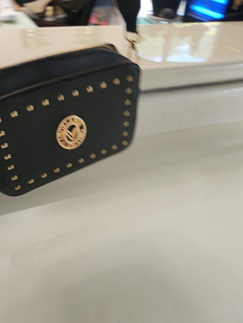 Valentino Black Crossbody Bag with Gold Hardware - Picture 9 of 12